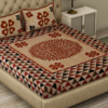 Ajarakh Print Doublebed Bedsheet with Pillow Cover