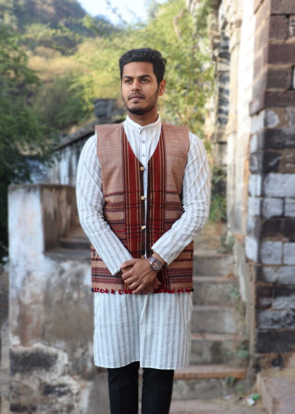Handloom handmade nehru woollen jacket