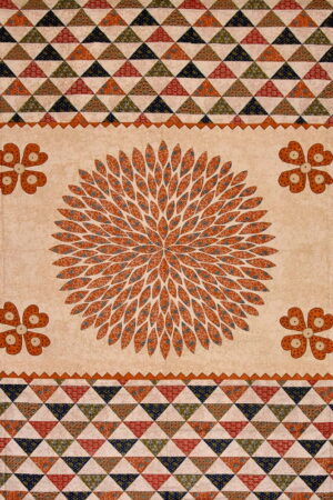 Ajarakh Print Doublebed Bedsheet with Pillow Cover