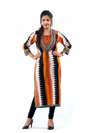 Ikat Kurti with JAt Handwork