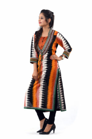 Ikat Kurti with JAt Handwork