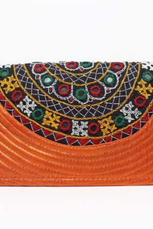 Orange Mushroo Hand work purse