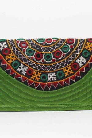Green Mushroo Hand work purse