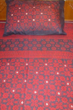 Ajarakh Doublebed bedsheet with Pillow Cases