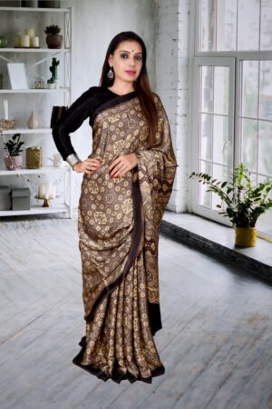 Modal silk Ajarakh Saree