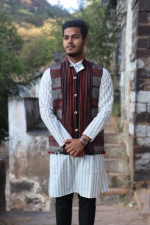 Handloom handmade nehru woollen jacket