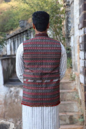 Handloom handmade nehru woollen jacket