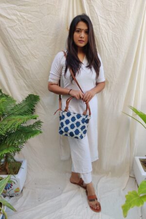 Indigo Leather Sling bag