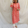 MUSLIN HAND WORK KURTI WITH WORK PANT SET