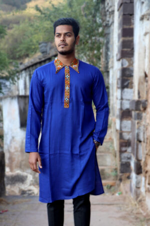 Collar Neck work Kurta for men
