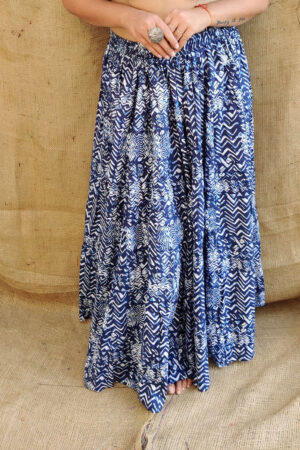 INDIGO Dhabu Hand block print skirt