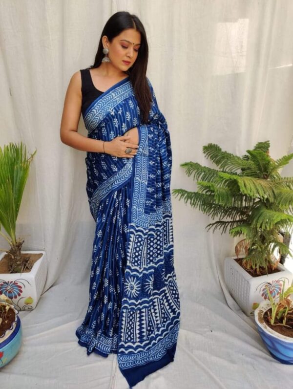 MODAL-Silk-Hand-Block-Print-Saree-with-Blouse-Piece