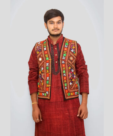 Kutchi Hand work jacket with mirror