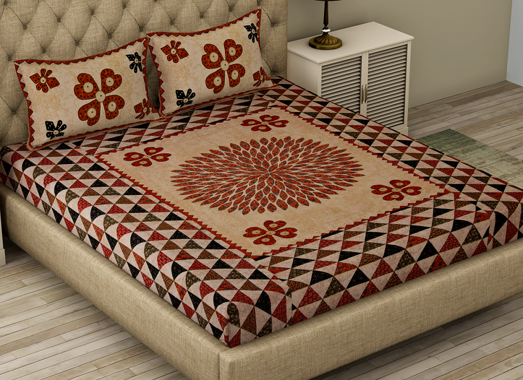 Barmeri-Print-Beautiful-Design-in-Cream-Red-Double-Bed-Sheet.png
