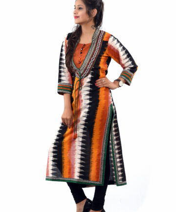 Mutwa Embroidery Work Straight Long Ikhat Kurti
