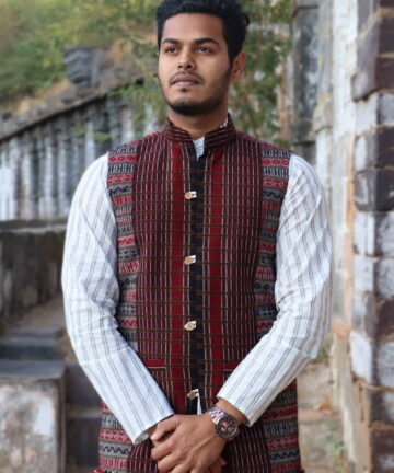 Men's Hand Weaving Nehru Woollen Jacket