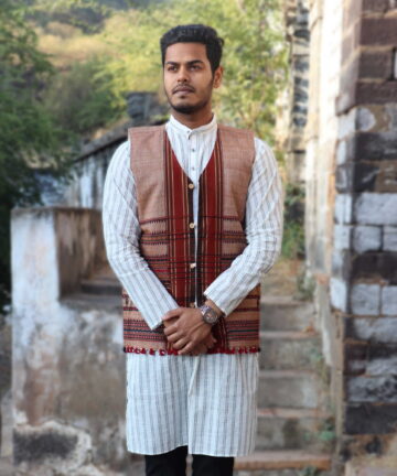 Men's Hand Weaving Nehru Woollen Jacket
