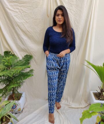 Handprint Indigo Pant